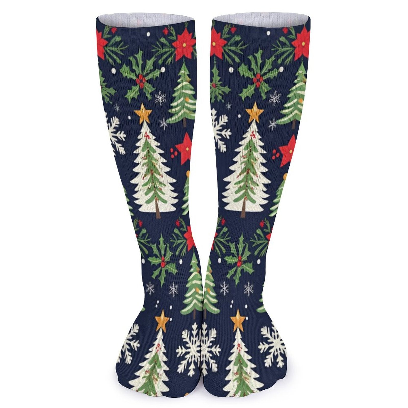 Chaussettes hautes de Noël – respirantes, douces et festives | Impression intégrale | Big Smiles - Big Smiles All Sizes