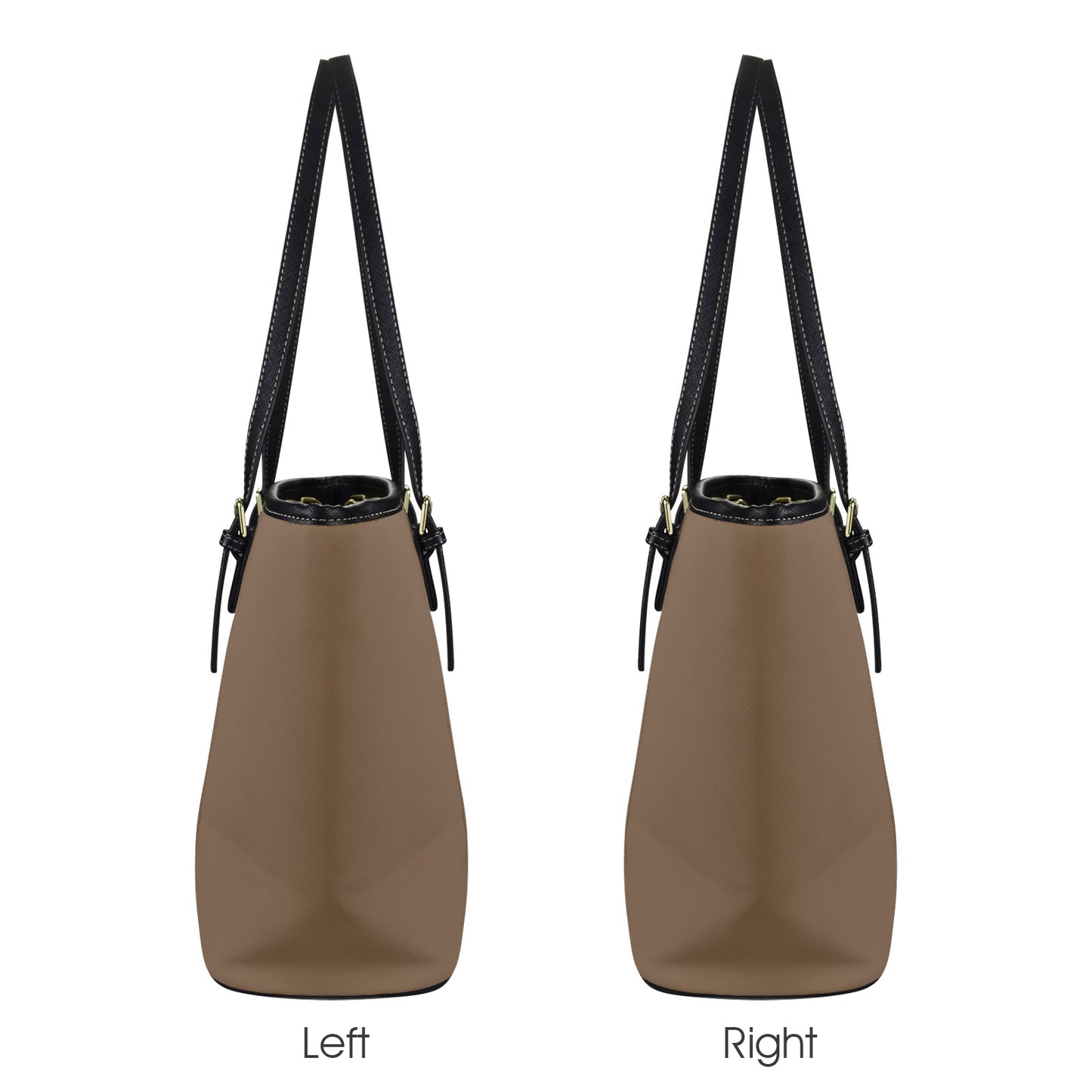 Sac cabas en cuir vegan beige et marron – Élégance naturelle et style quotidien - Big Smiles All Sizes