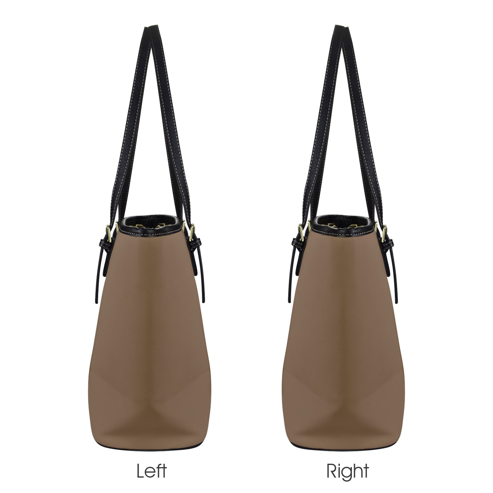 Sac cabas en cuir vegan beige et marron – Élégance naturelle et style quotidien - Big Smiles All Sizes