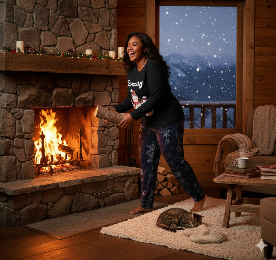 Pyjama femme 2 pièces January – doux, poches, grande taille - Big Smiles All Sizes