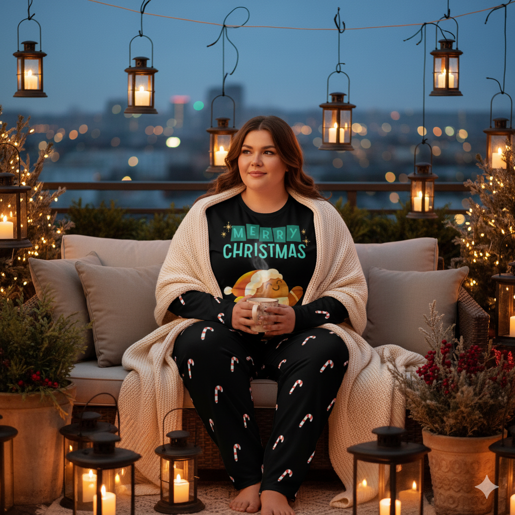 Pyjama de Noël « Pain d’épices & Candy Canes » – Ensemble 2 pièces XS à 6XL | Big Smiles