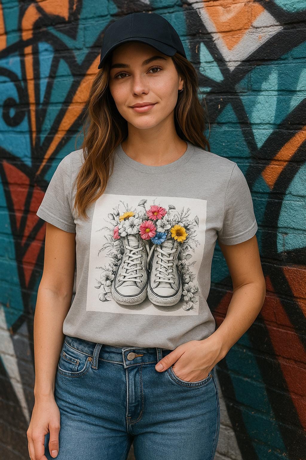 Camiseta deportiva floral unisex - Jersey ligero, diseño floral de verano, tallas XS a 5XL