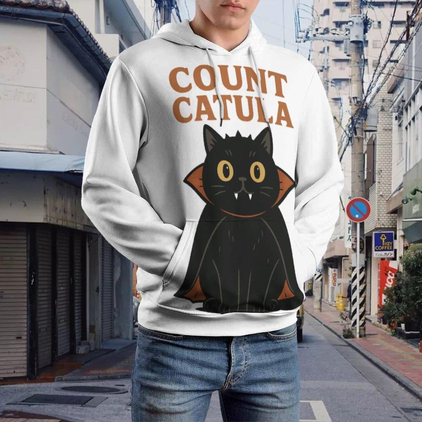 tailles S - 6XL Sweat à capuche Count Catula, chat vampire drôle pour Halloween,