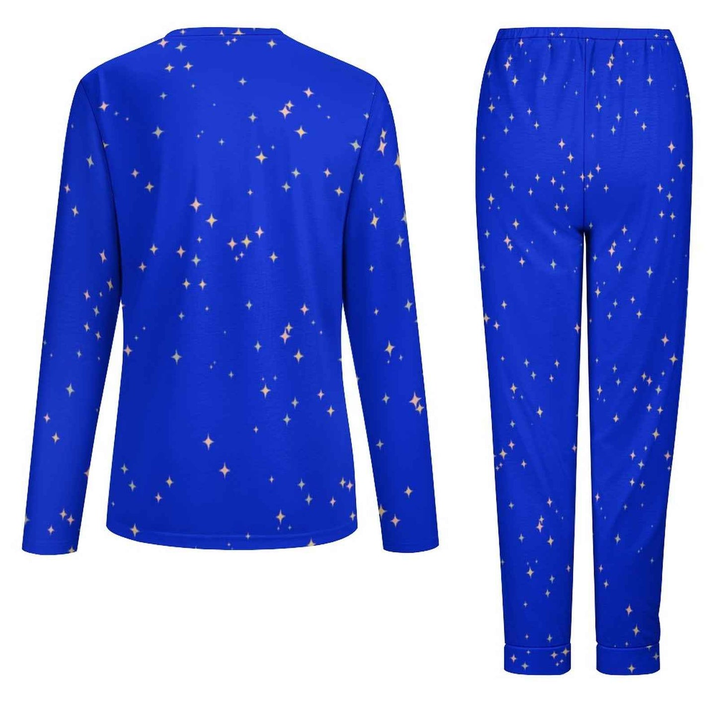 Pyjama de Noël « Renne Bleu & Étoiles » – Ensemble 2 pièces XS à 6XL | Big Smiles