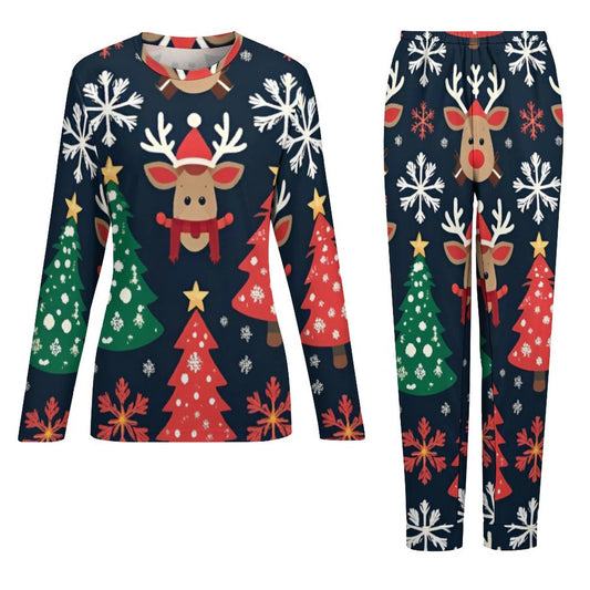 Pyjama de Noël femme 2 pièces | XS–6XL | Doux, stretch, poches | Big Smiles