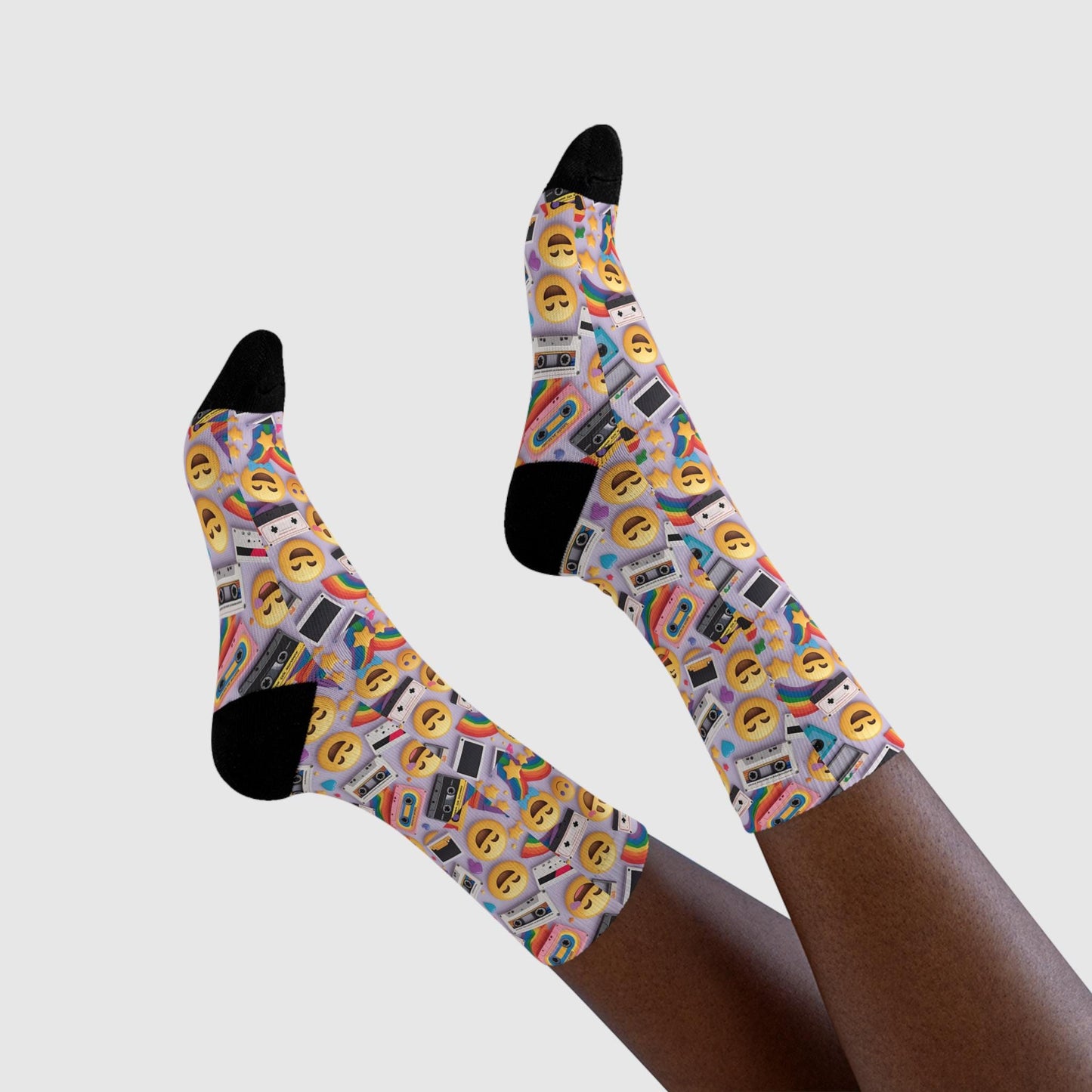 Chaussettes Emoji | Chaussettes Fantaisie Expressives | Cadeau Coloré et Amusant pour Tous Âges | Pieds Heureux |Chaussettes Colorées et Fun