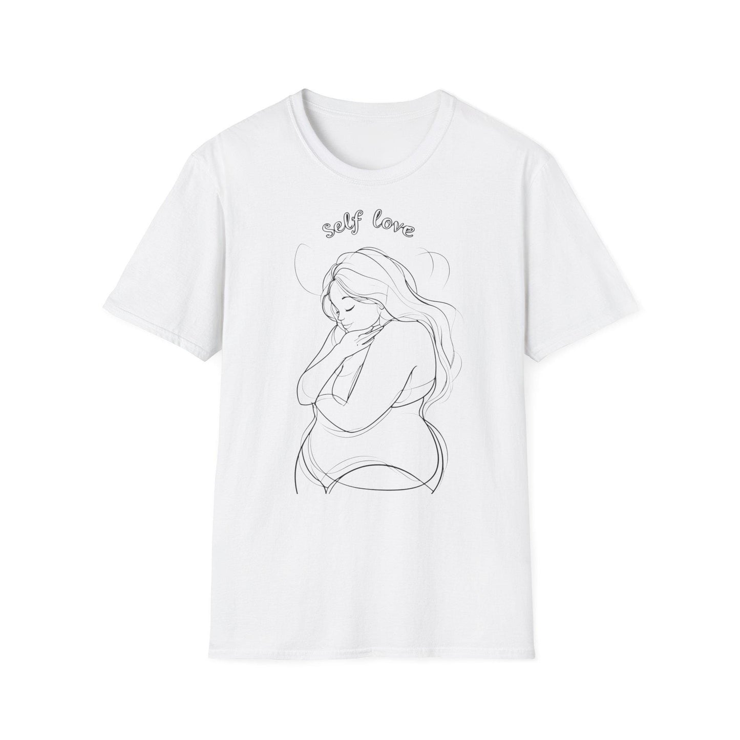 Camiseta unisex de algodón suave "Self-Love" - ​​Body Positive, tallas XS a 4XL