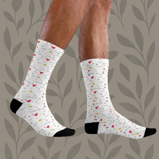 Chaussettes « Happy Hearts » – crew sublimées, motif mignon, confort quotidien