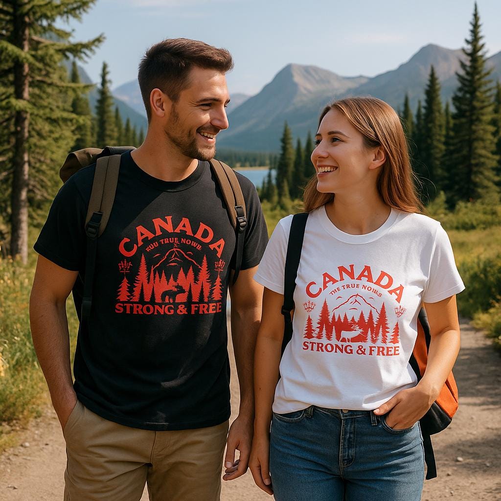 Camiseta unisex "Canadá Fuerte y Libre" - Algodón ligero hilado en anillo, orgullo canadiense, tallas XS-5XL