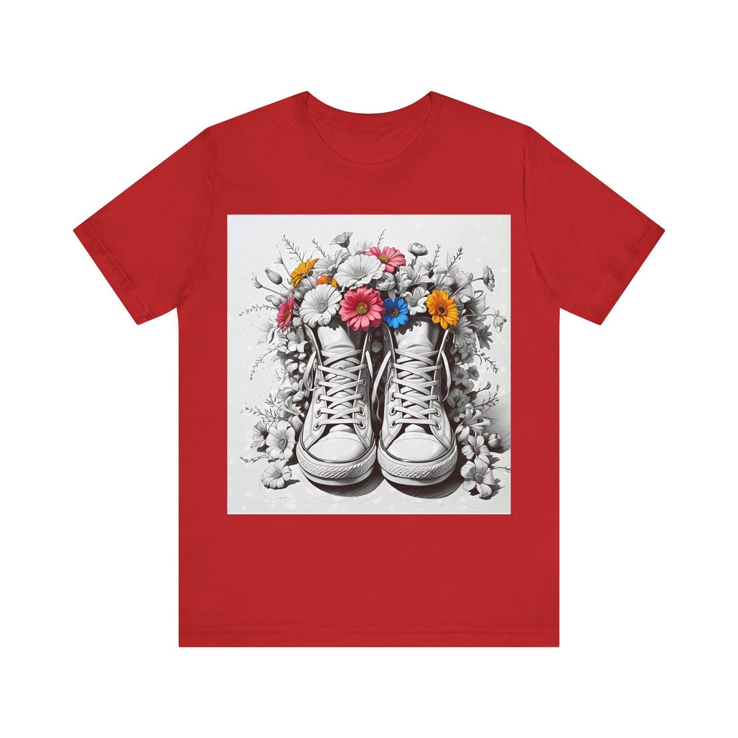 Camiseta deportiva floral unisex - Jersey ligero, diseño floral de verano, tallas XS a 5XL