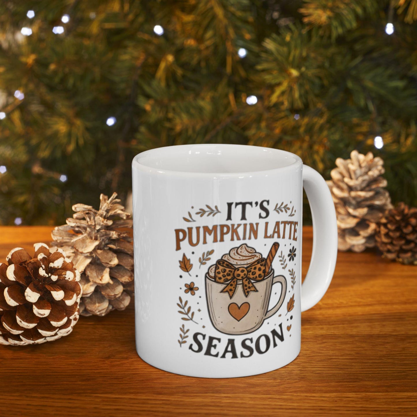 Mug Pumpkin Latte Season — tasse café d’automne, cadeau Halloween, maison bureau, déco cozy céramique 330ml - 11oz