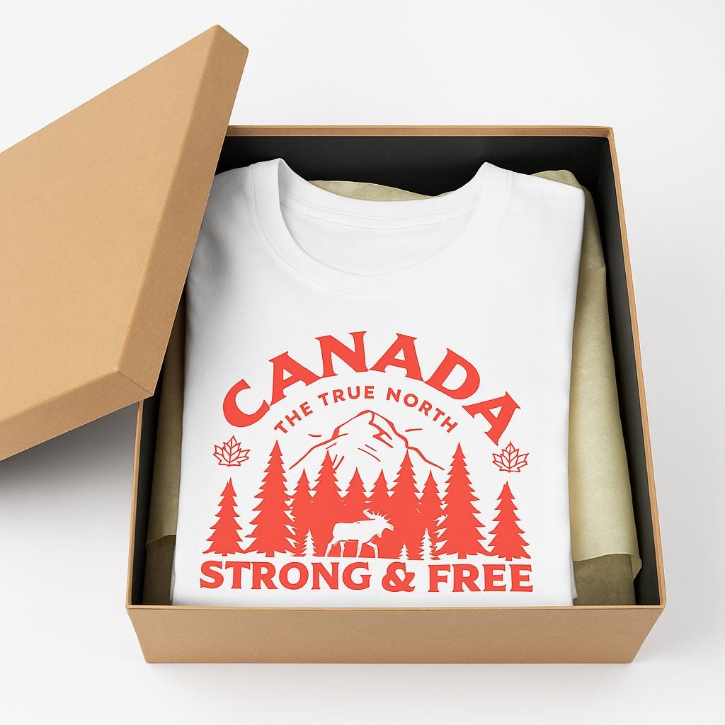 Camiseta unisex "Canadá Fuerte y Libre" - Algodón ligero hilado en anillo, orgullo canadiense, tallas XS-5XL
