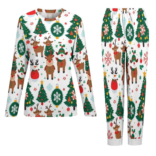 Pyjama de Noël femme 2 pièces | XS–6XL | Doux, stretch, poches, imprimé intégral | Big Smiles