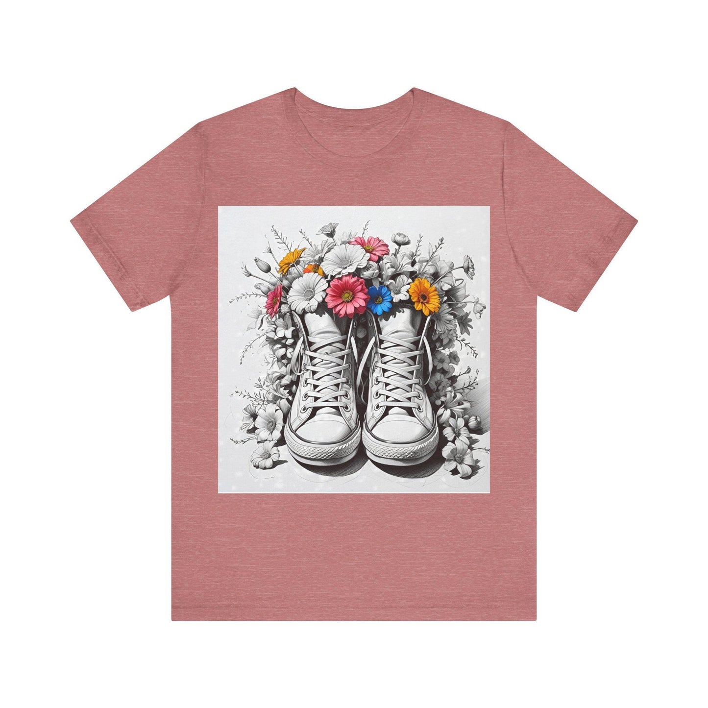 Camiseta deportiva floral unisex - Jersey ligero, diseño floral de verano, tallas XS a 5XL