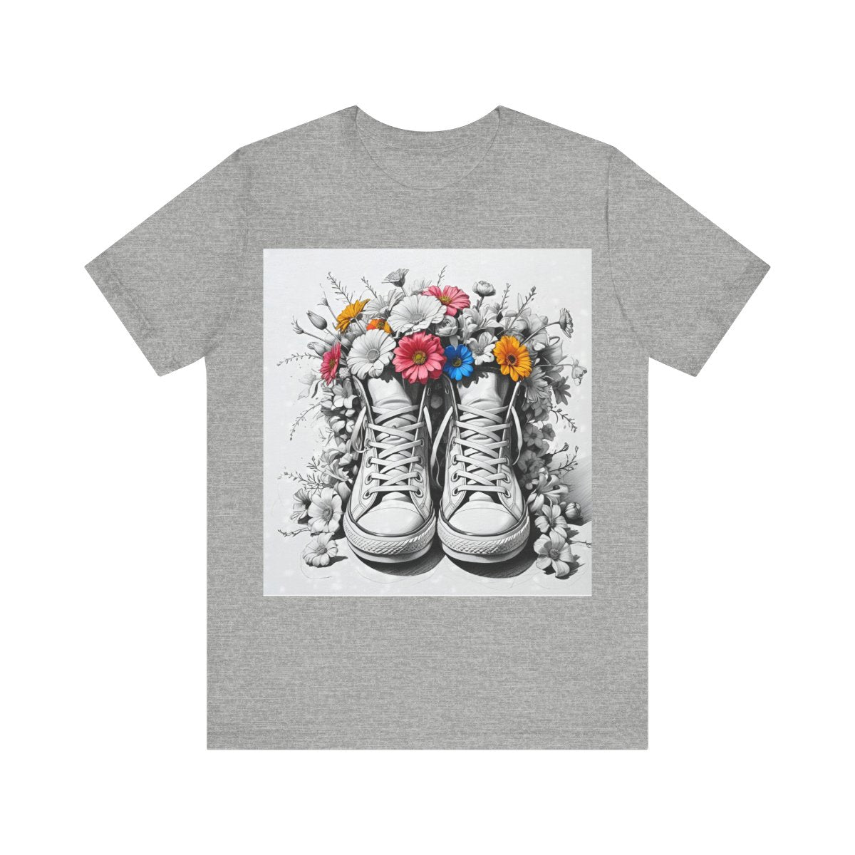 Camiseta deportiva floral unisex - Jersey ligero, diseño floral de verano, tallas XS a 5XL