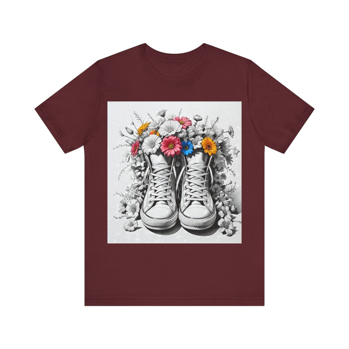 Camiseta deportiva floral unisex - Jersey ligero, diseño floral de verano, tallas XS a 5XL