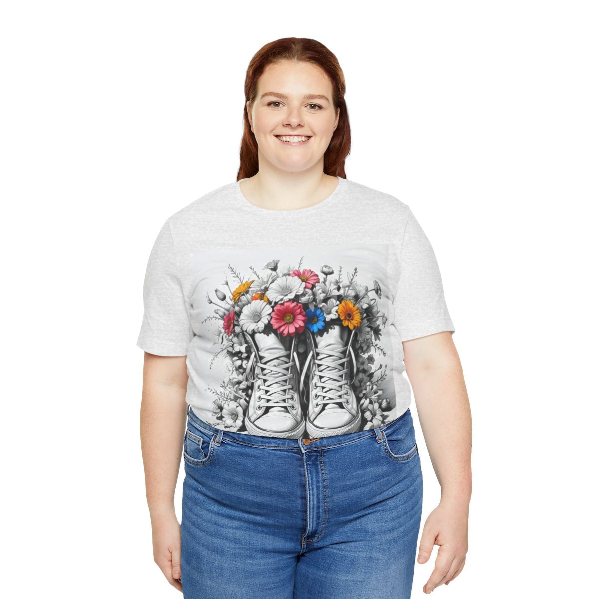 Camiseta deportiva floral unisex - Jersey ligero, diseño floral de verano, tallas XS a 5XL