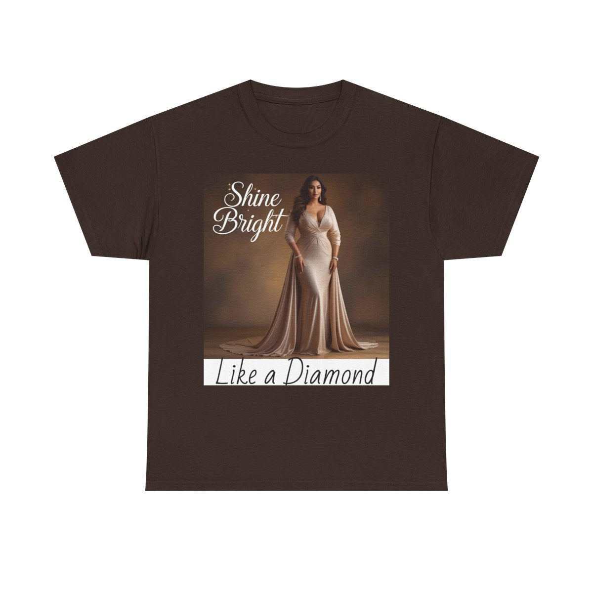Camiseta unisex "Brilla como un diamante" - Algodón grueso, motivacional, tallas S-5XL